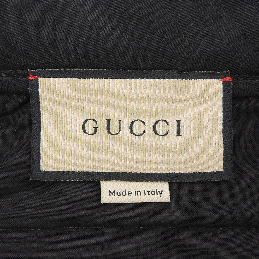 Pristine GUCCI slacks stripe Charcoal gray wool mens 46 675273