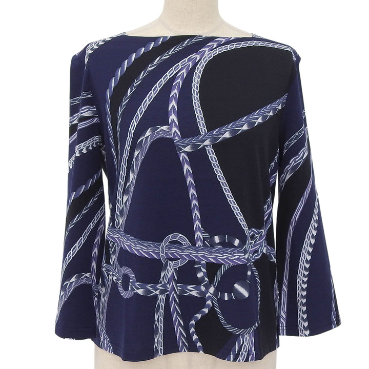 Excellent HERMES T-shirt Robe du Soir Portneck black cotton Women S