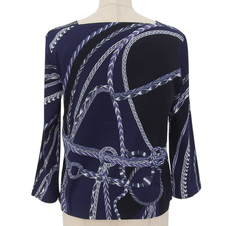 Excellent HERMES T-shirt Robe du Soir Portneck black cotton Women S