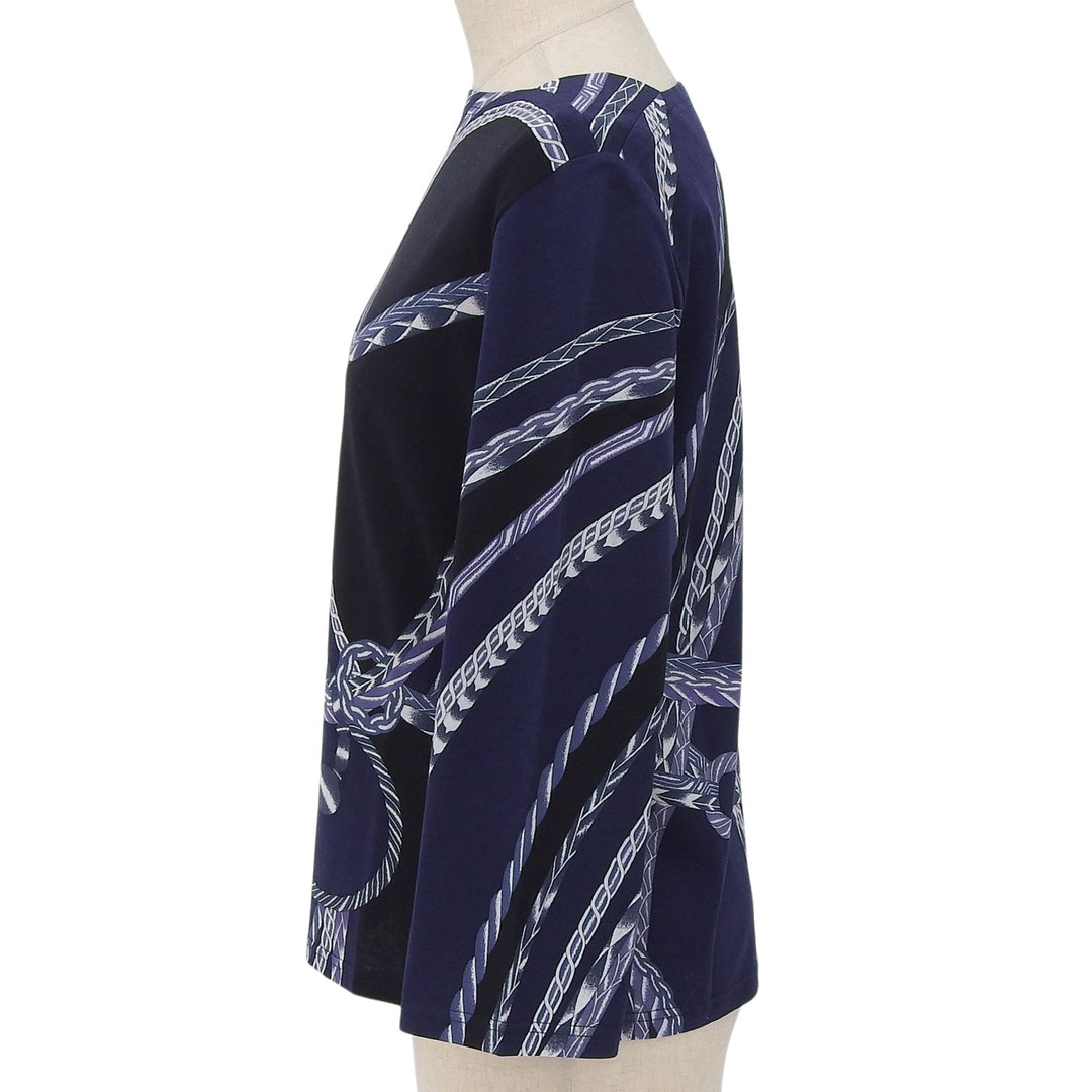 Excellent HERMES T-shirt Robe du Soir Portneck black cotton Women S
