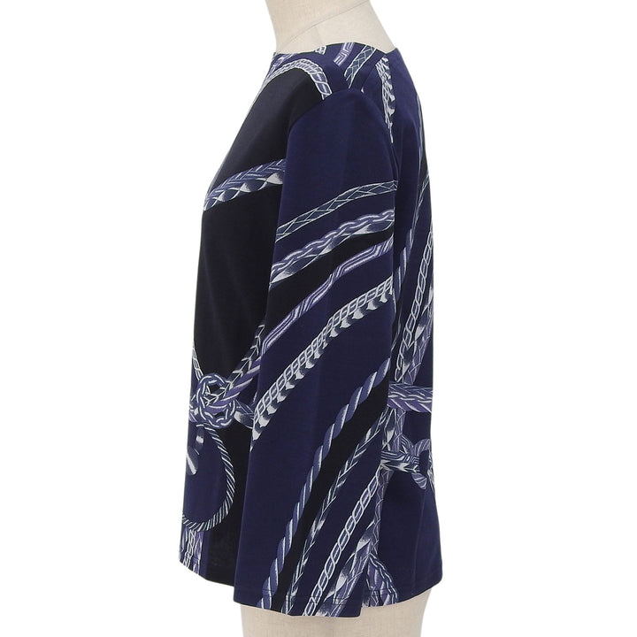 Excellent HERMES T-shirt Robe du Soir Portneck black cotton Women S