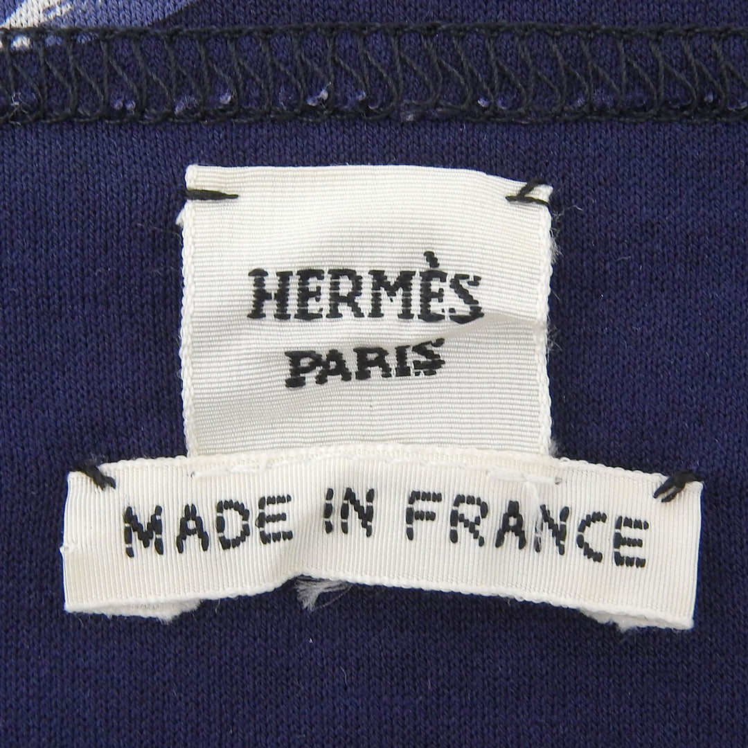 Excellent HERMES T-shirt Robe du Soir Portneck black cotton Women S