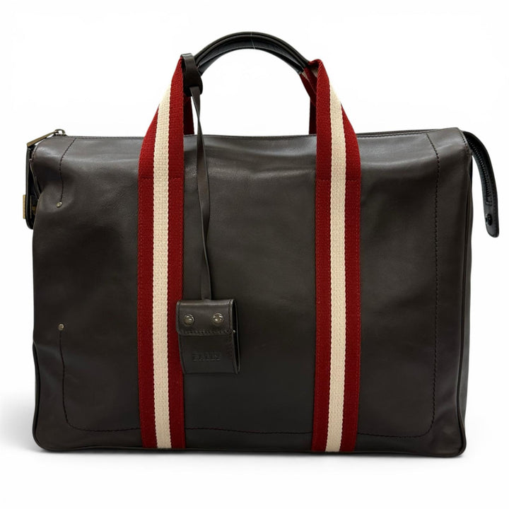 Great BALLY Tote Bag TAPRUS Logo-engraved Trainspotting stripe briefcase mens
