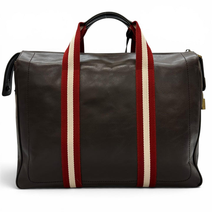 Great BALLY Tote Bag TAPRUS Logo-engraved Trainspotting stripe briefcase mens