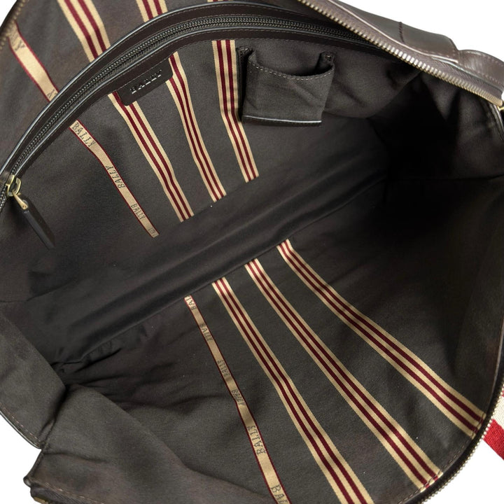 Great BALLY Tote Bag TAPRUS Logo-engraved Trainspotting stripe briefcase mens
