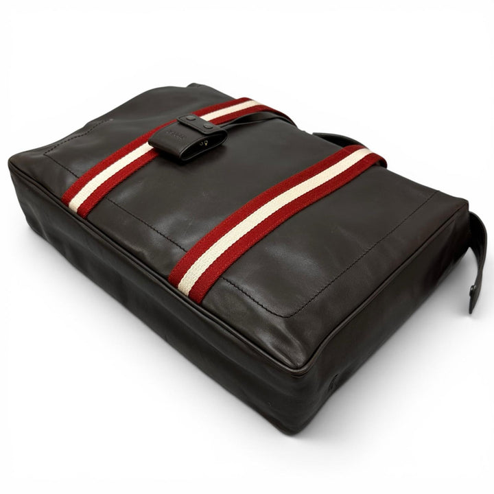 Great BALLY Tote Bag TAPRUS Logo-engraved Trainspotting stripe briefcase mens