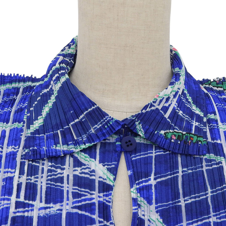 Excellent PLEATS PLEASE T-shirt Roller Coaster Pattern Short Sleeve 3 PP43-JK582