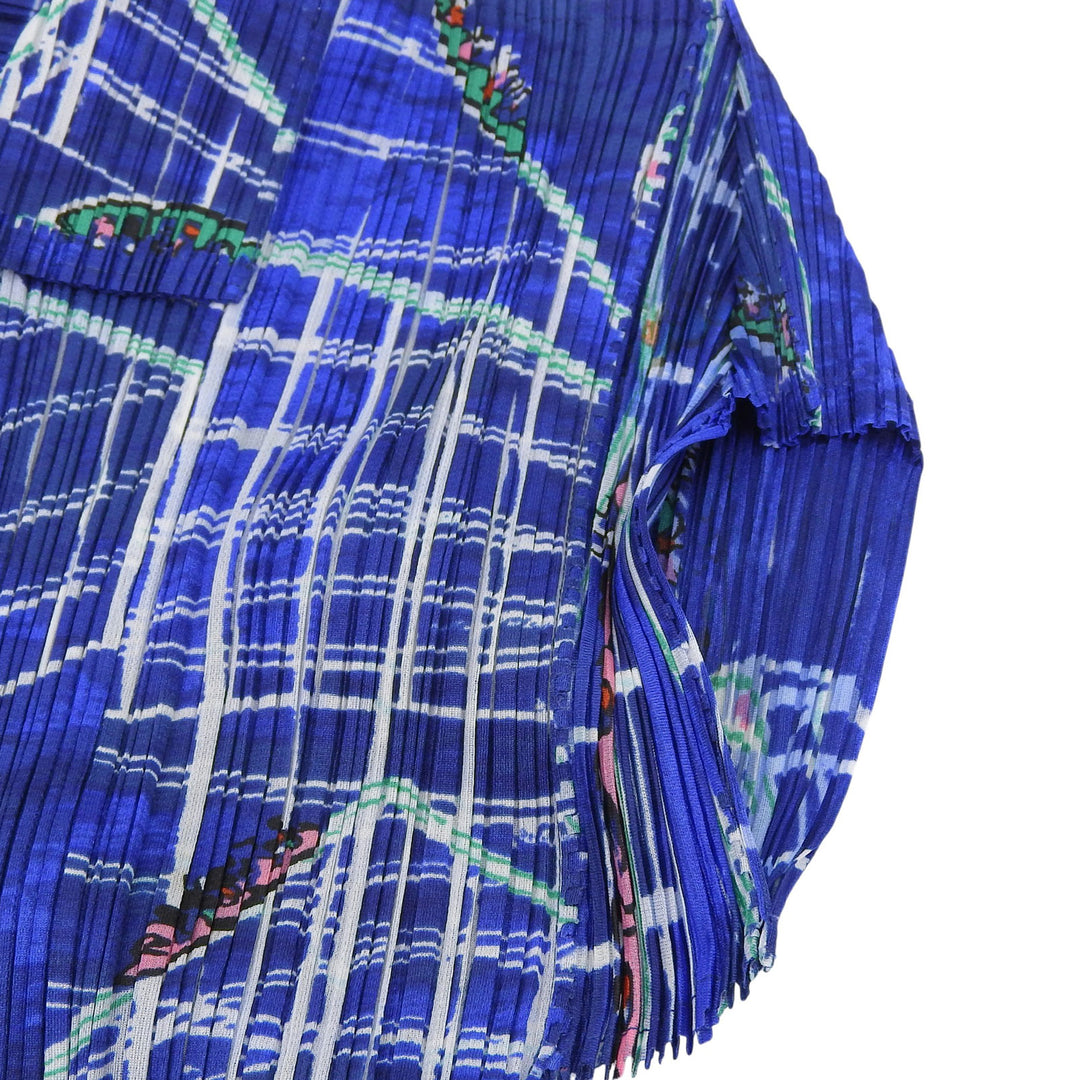 Excellent PLEATS PLEASE T-shirt Roller Coaster Pattern Short Sleeve 3 PP43-JK582