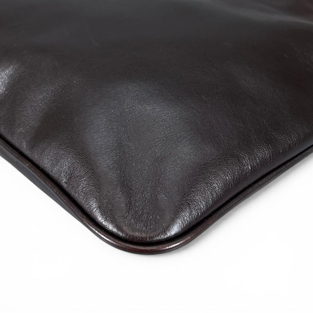 Great BALLY Shoulder Bag TAISTINO Trainspotting Dark brown Calf leather mens