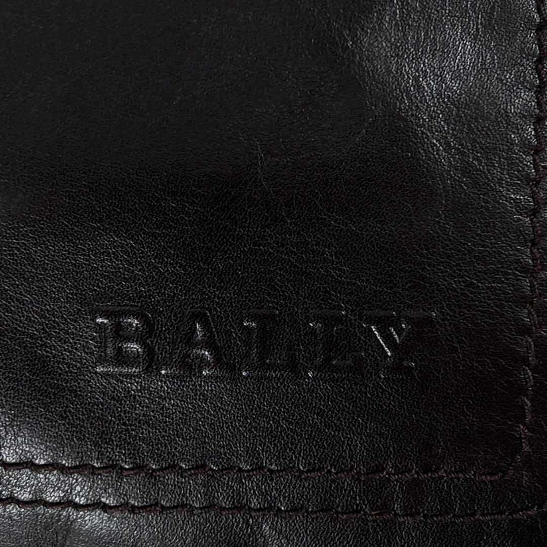 Great BALLY Shoulder Bag TAISTINO Trainspotting Dark brown Calf leather mens