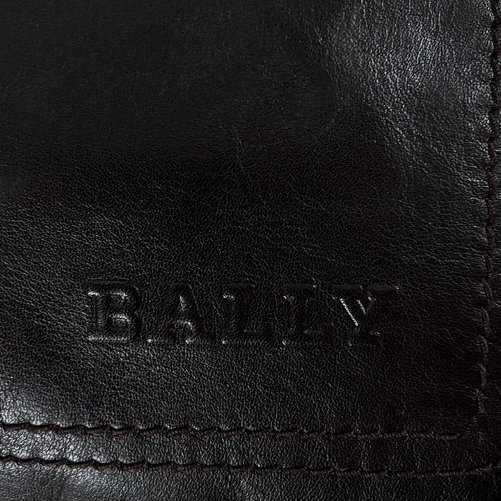 Great BALLY Shoulder Bag TAISTINO Trainspotting Dark brown Calf leather mens