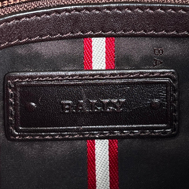 Great BALLY Shoulder Bag TAISTINO Trainspotting Dark brown Calf leather mens
