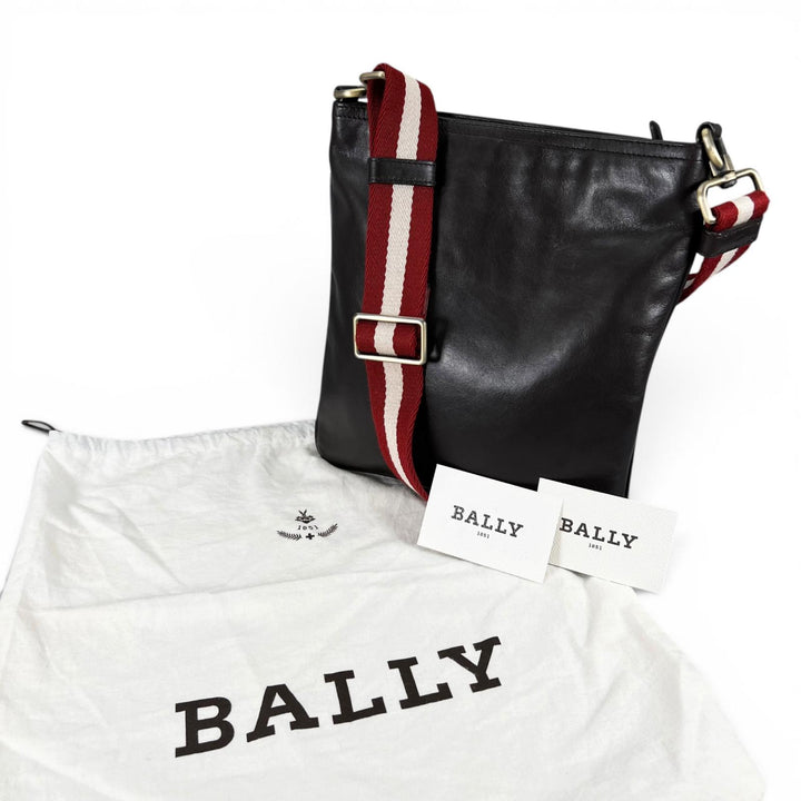 Great BALLY Shoulder Bag TAISTINO Trainspotting Dark brown Calf leather mens