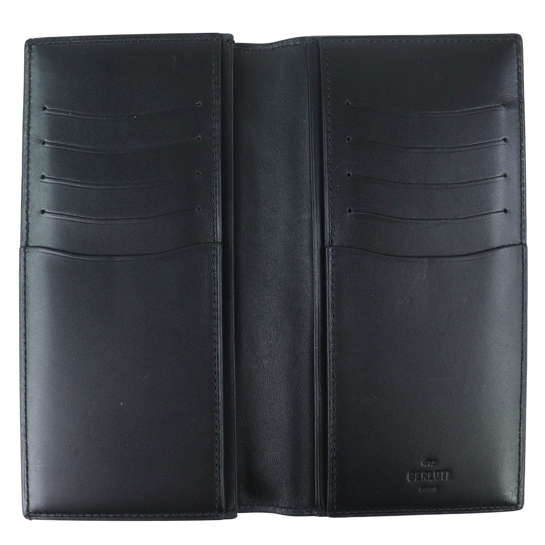 Very Good Berluti Scritto Calligraphy Bifold Wallet Purse Brown leather mens