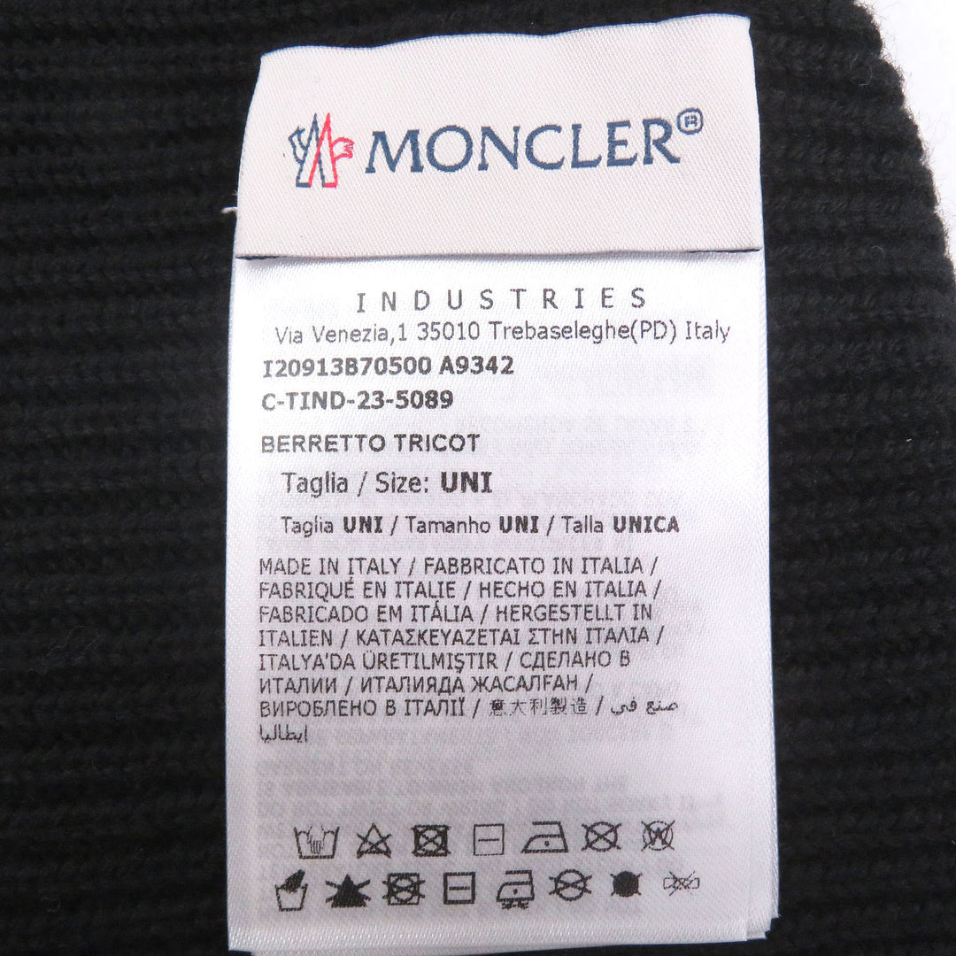 Excellent MONCLER Knit cap BERRETTO TRICOT Logo patch knit hat beanie