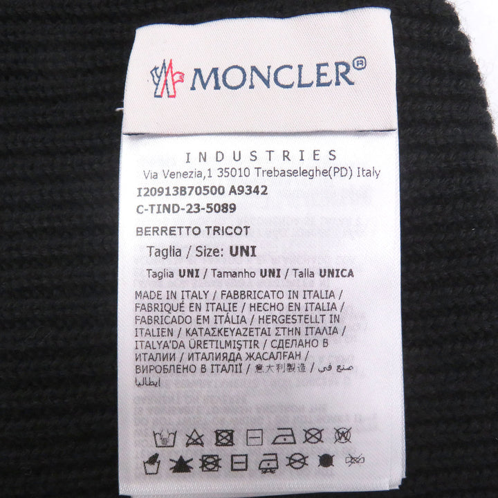 Excellent MONCLER Knit cap BERRETTO TRICOT Logo patch knit hat beanie