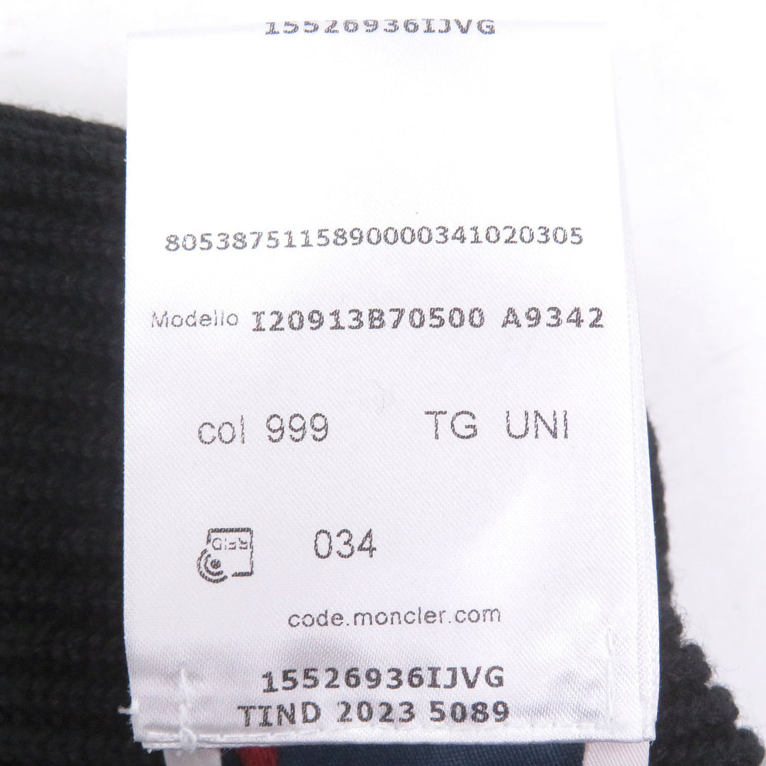 Excellent MONCLER Knit cap BERRETTO TRICOT Logo patch knit hat beanie