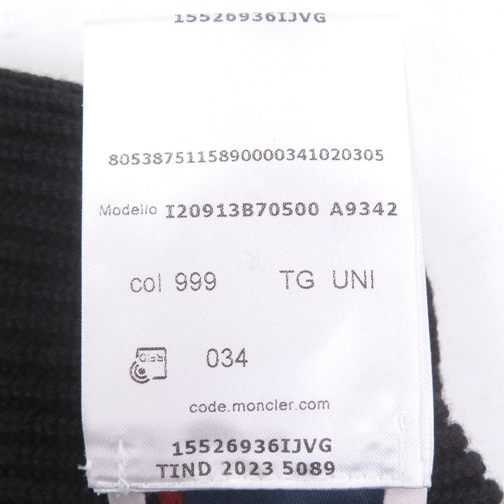 Excellent MONCLER Knit cap BERRETTO TRICOT Logo patch knit hat beanie