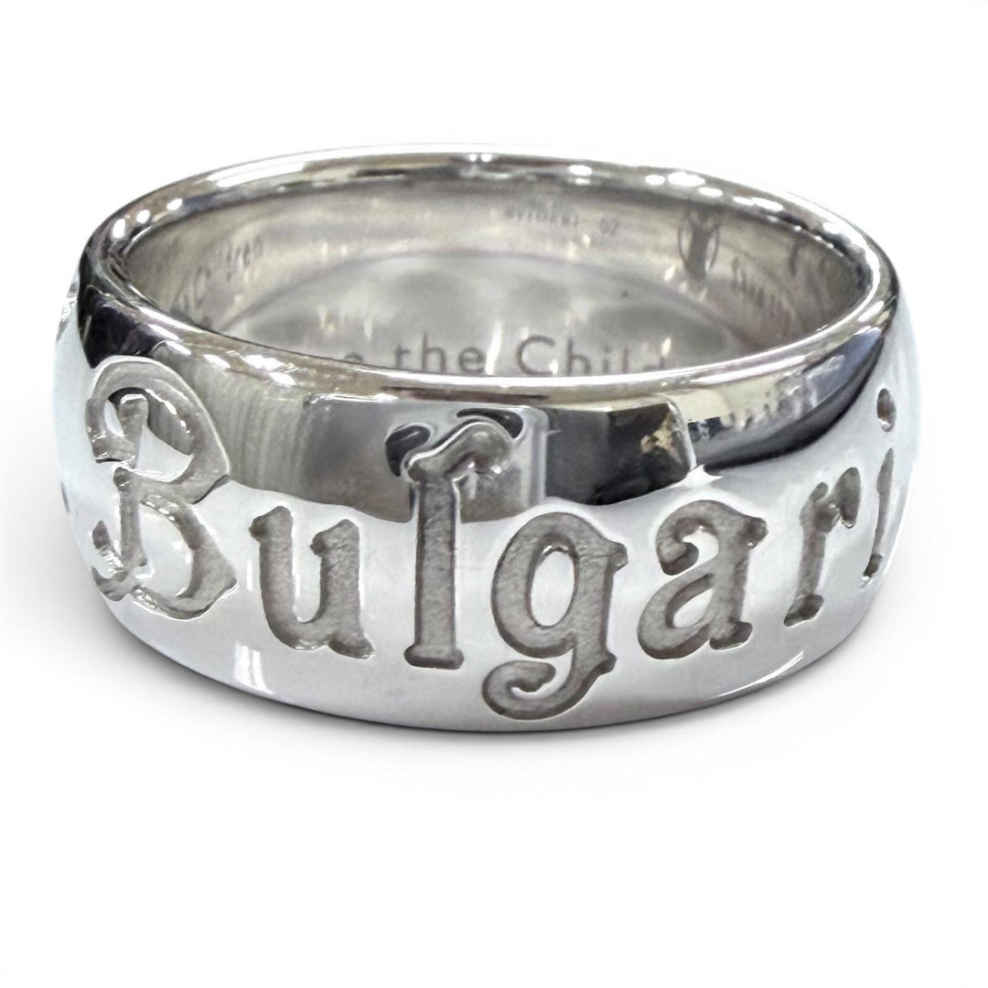 Excellent BVLGARI Ring Save the Children Ring Silver 925 Women 52