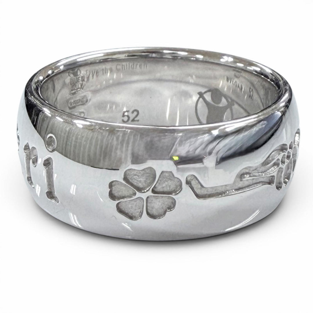 Excellent BVLGARI Ring Save the Children Ring Silver 925 Women 52