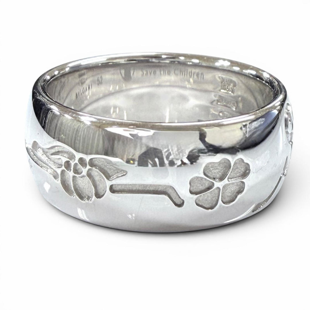 Excellent BVLGARI Ring Save the Children Ring Silver 925 Women 52