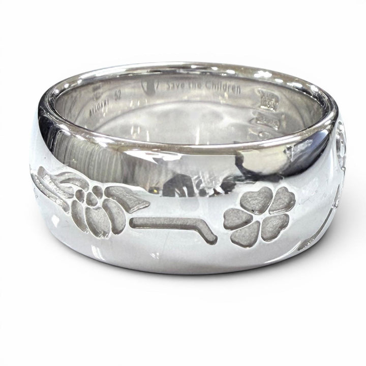 Excellent BVLGARI Ring Save the Children Ring Silver 925 Women 52