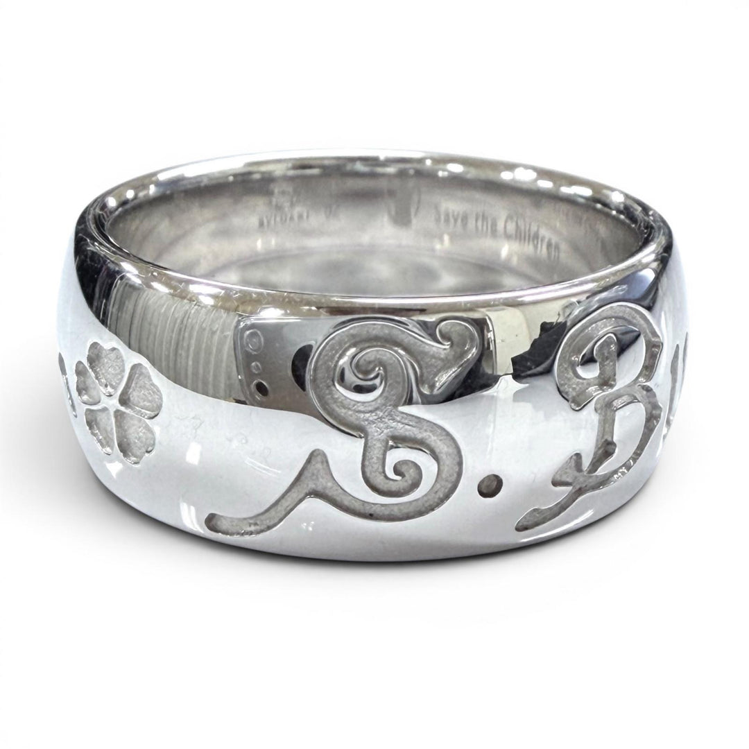 Excellent BVLGARI Ring Save the Children Ring Silver 925 Women 52