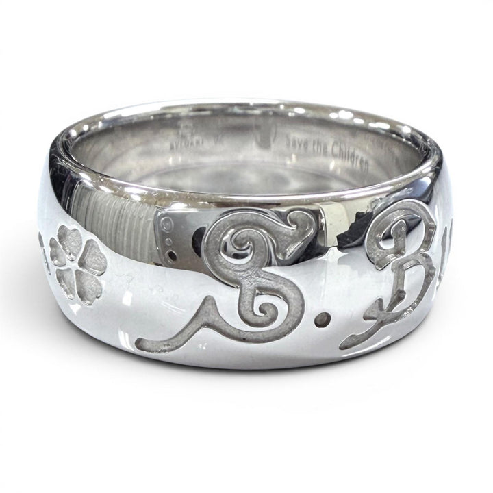 Excellent BVLGARI Ring Save the Children Ring Silver 925 Women 52