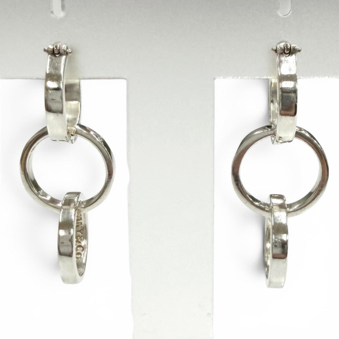 Excellent TIFFANY&Co. Pierce 1982 Parma Picasso Triple Hoop Interlocking 925