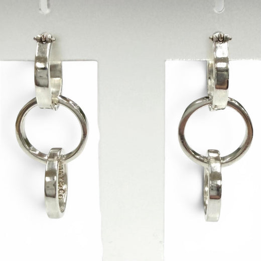 Excellent TIFFANY&Co. Pierce 1982 Parma Picasso Triple Hoop Interlocking 925