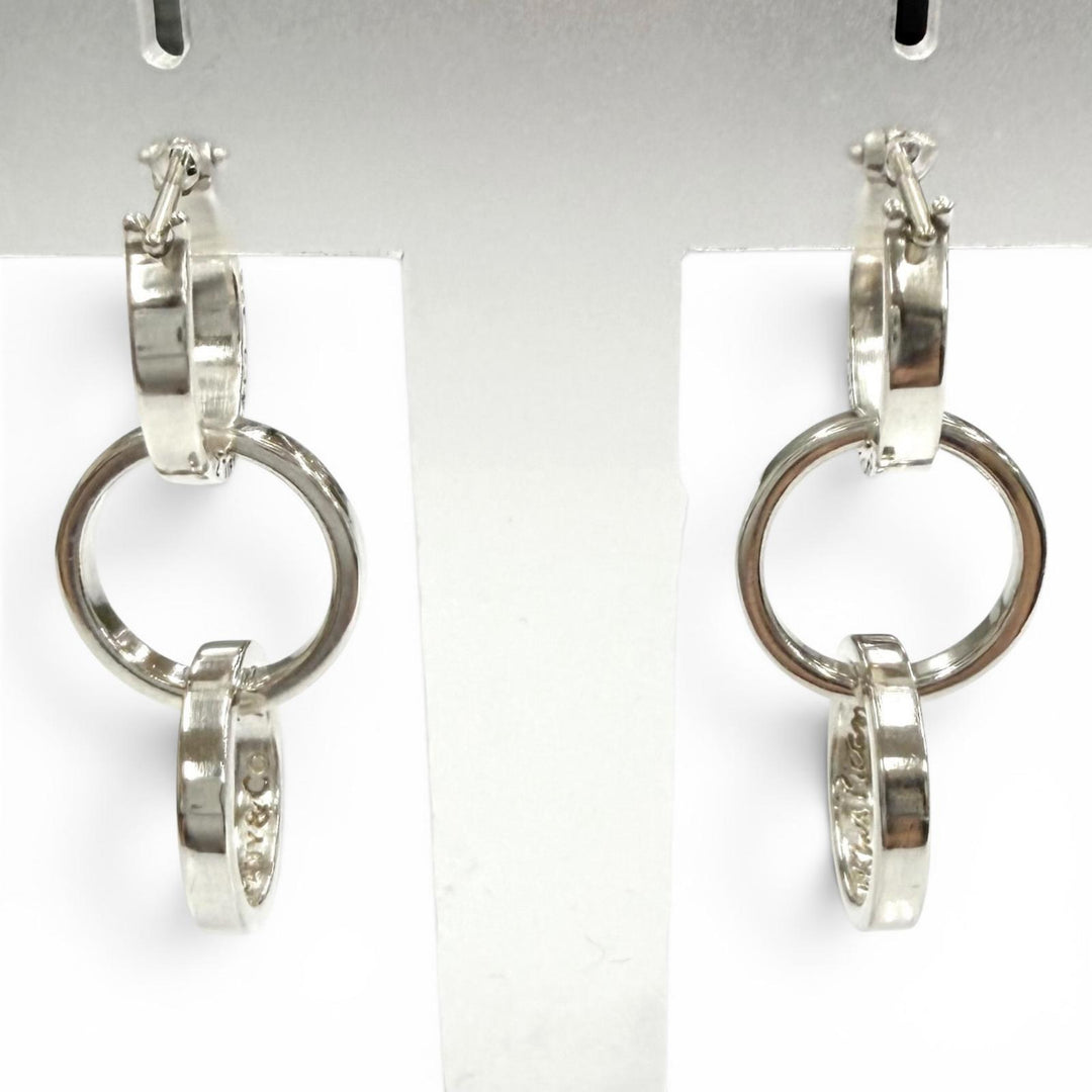 Excellent TIFFANY&Co. Pierce 1982 Parma Picasso Triple Hoop Interlocking 925