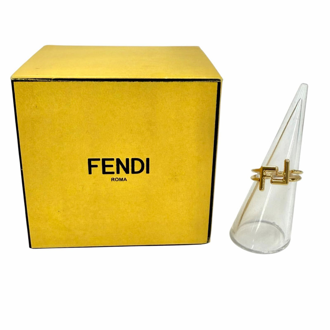 Great FENDI Ring FF Ring gold Women M