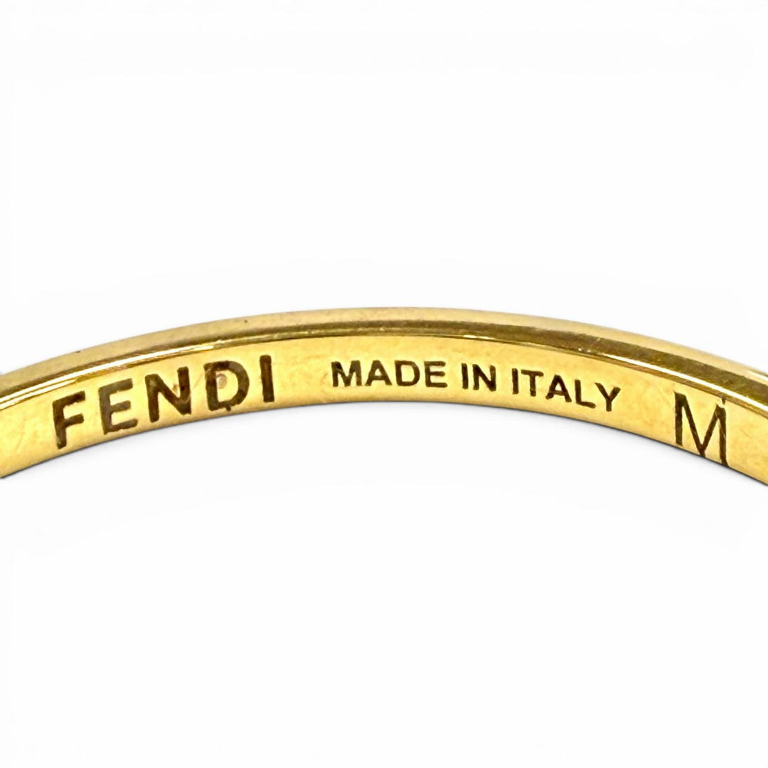 Great FENDI Ring FF Ring gold Women M