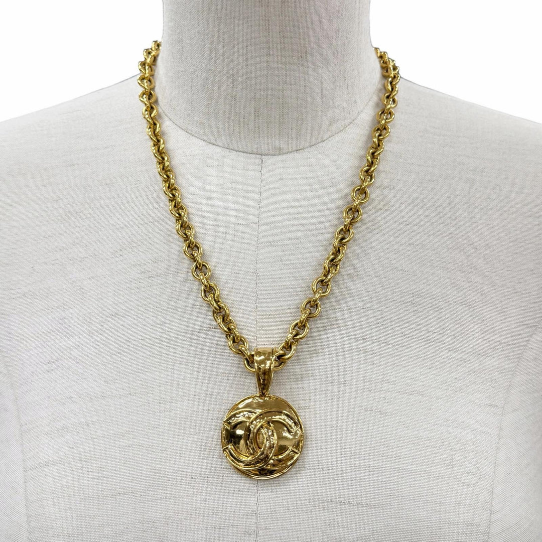 Excellent CHANEL Necklace 1994 gold Women 94P
