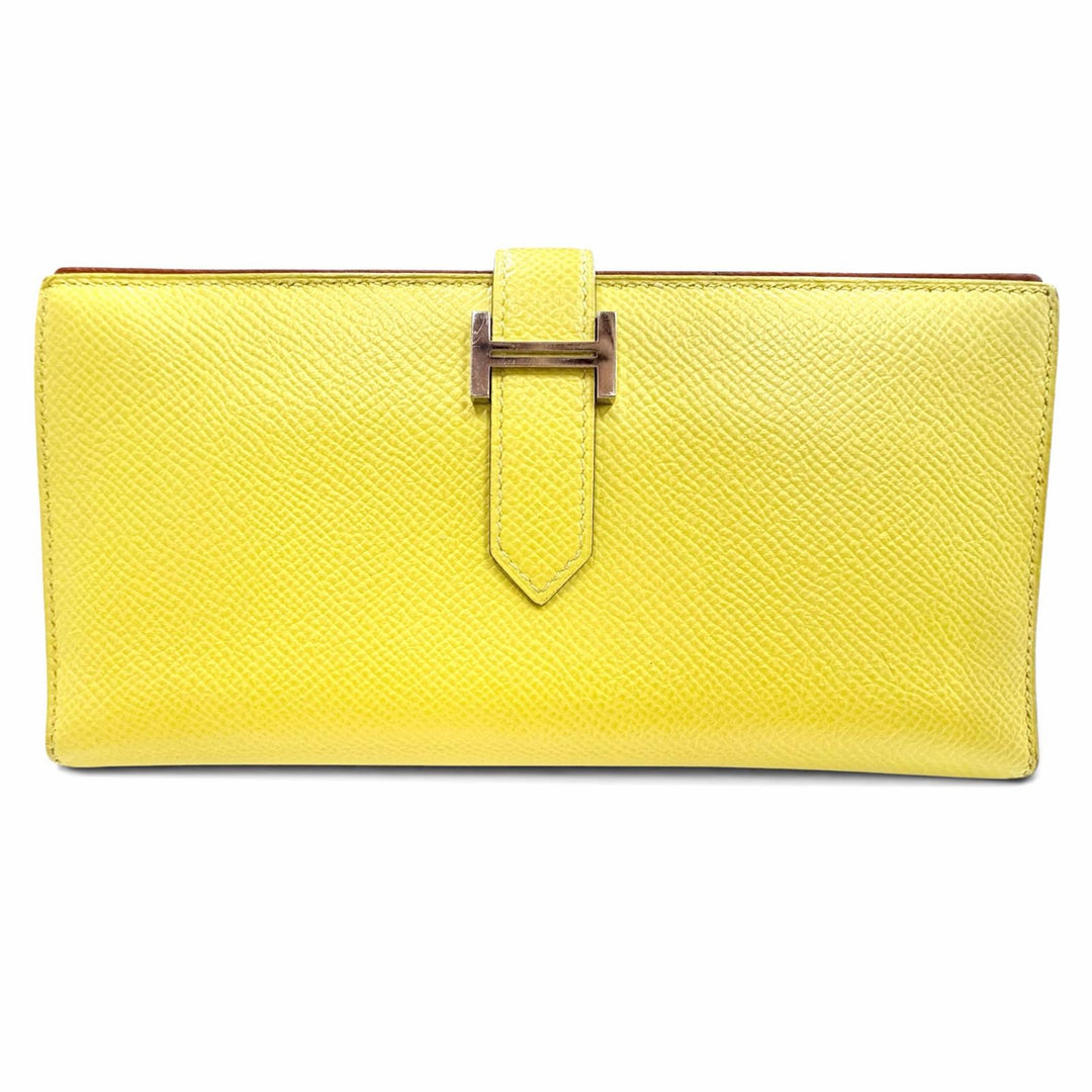 Great HERMES Purse Bearnsfre Verso By color Epsom Leather Women