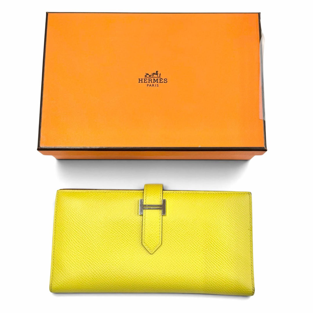 Great HERMES Purse Bearnsfre Verso By color Epsom Leather Women