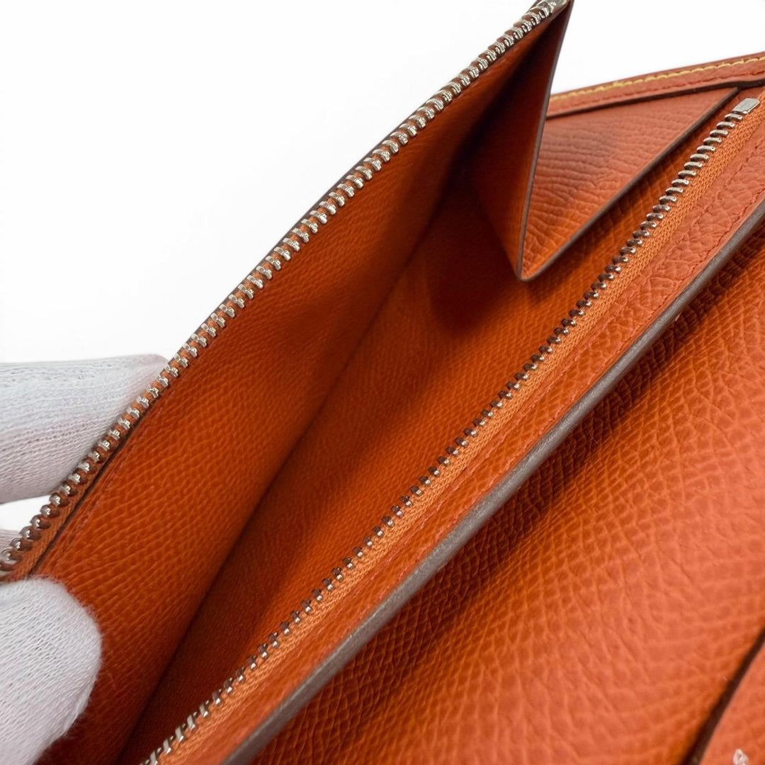 Great HERMES Purse Bearnsfre Verso By color Epsom Leather Women