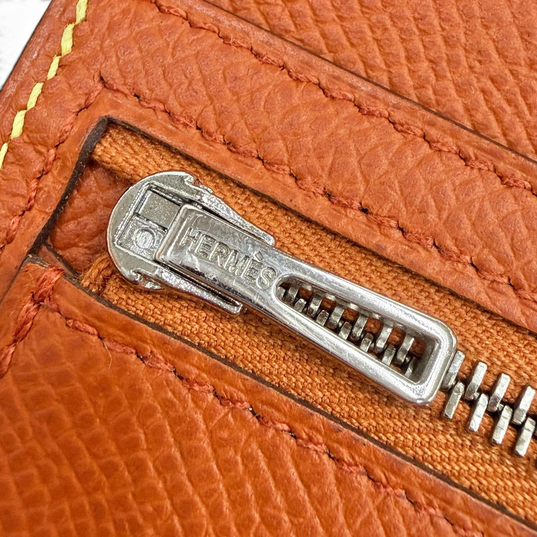 Great HERMES Purse Bearnsfre Verso By color Epsom Leather Women