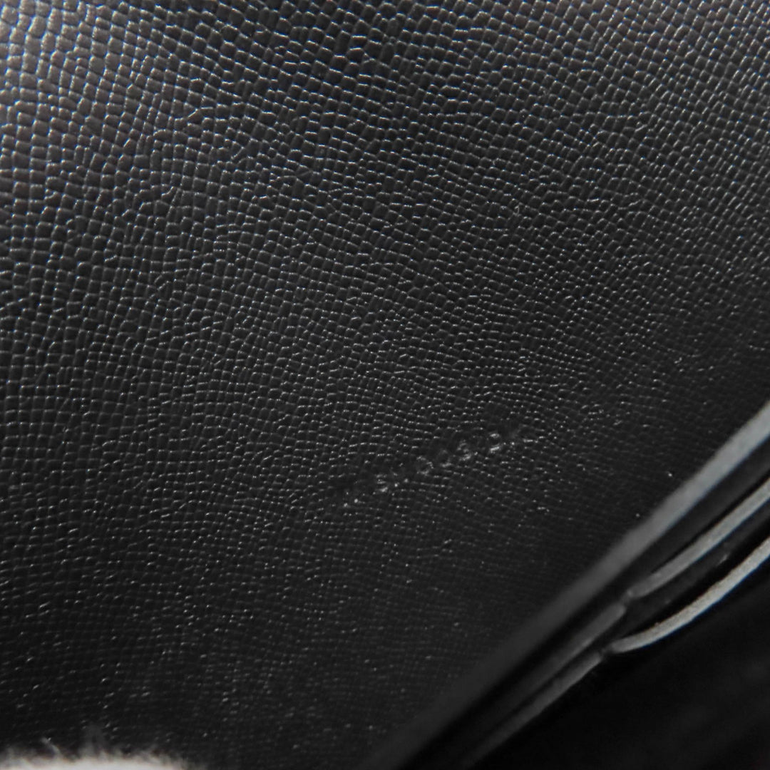 Excellent HERMES Purse Kelly Pocket Long black Epsom Leather Women