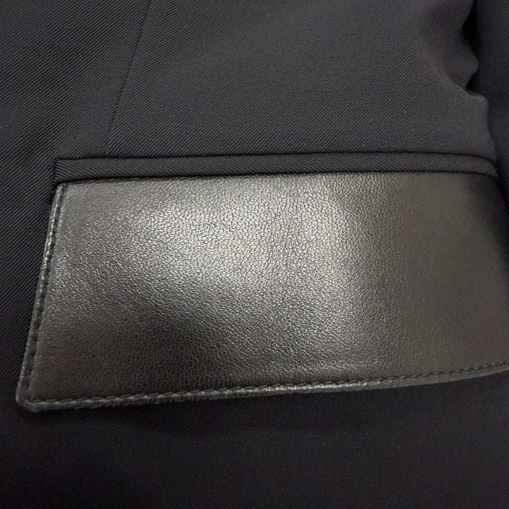 Great GUCCI tailored jacket Tom Ford era, using lambskin leather black hair