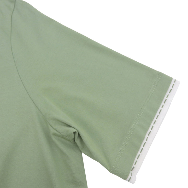 Great HERMES Short sleeve T-shirt Saddle stitch design green cotton mens M