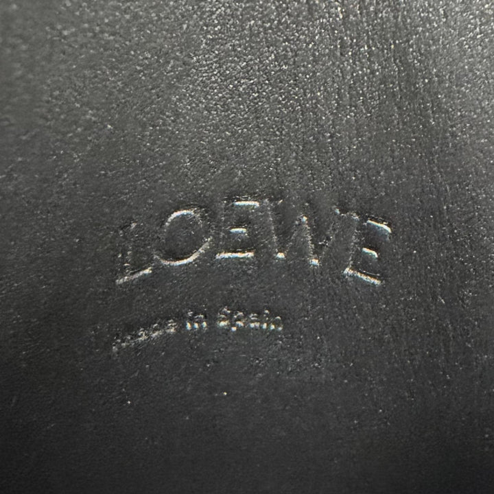Excellent LOEWE Shoulder Bag Dice Pocket Anagram black Classic calf C630R12X01