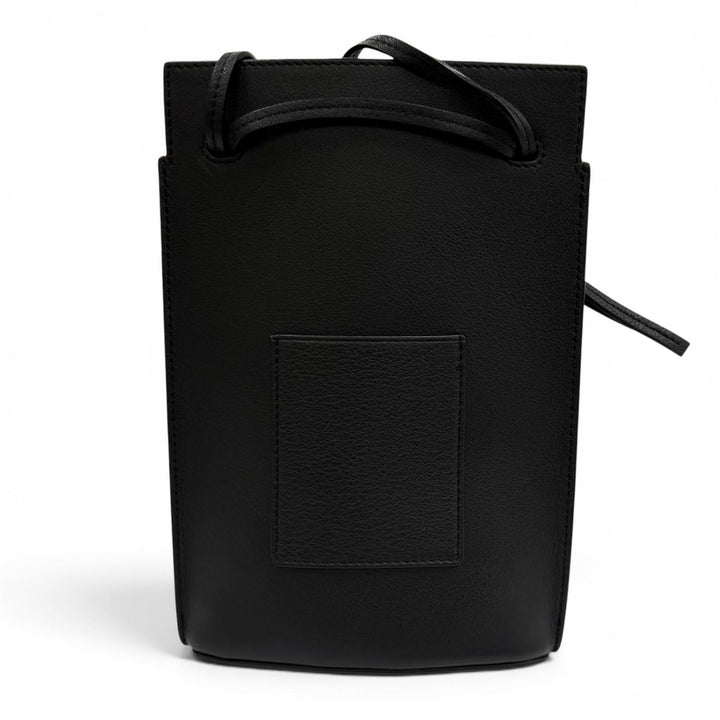Excellent LOEWE Shoulder Bag Dice Pocket Anagram black Classic calf C630R12X01