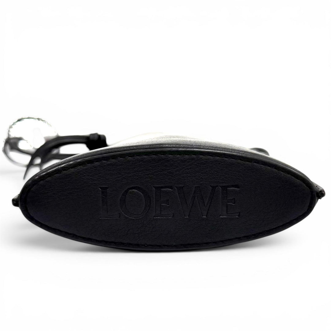 Excellent LOEWE Shoulder Bag Dice Pocket Anagram black Classic calf C630R12X01
