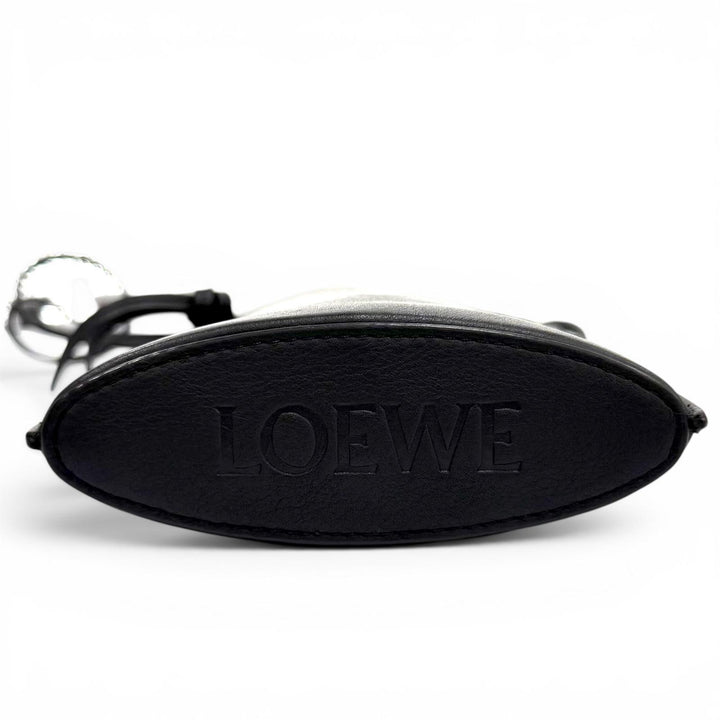 Excellent LOEWE Shoulder Bag Dice Pocket Anagram black Classic calf C630R12X01