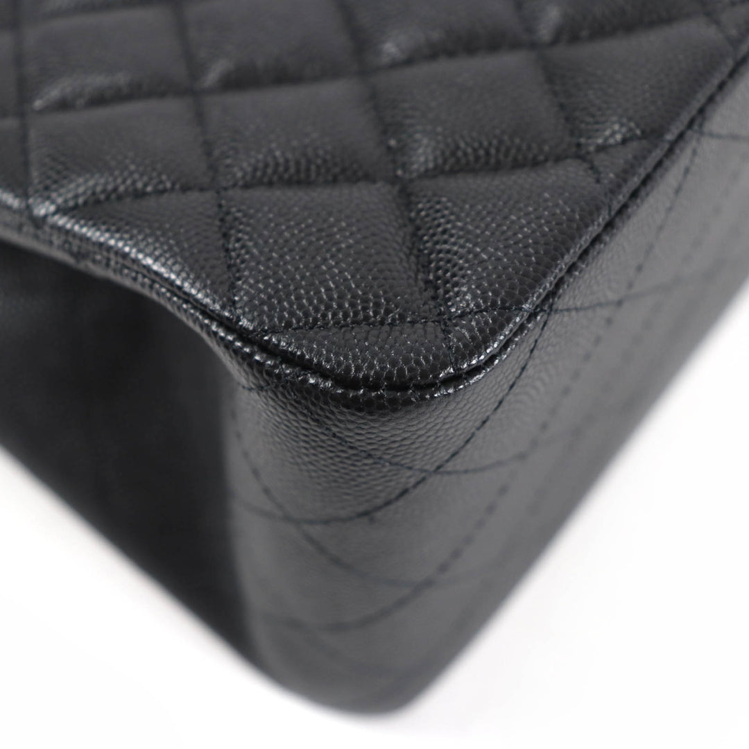Pristine CHANEL Matelassé COCO Mark Mini Bucket Chain Shoulder Bag black AS3176