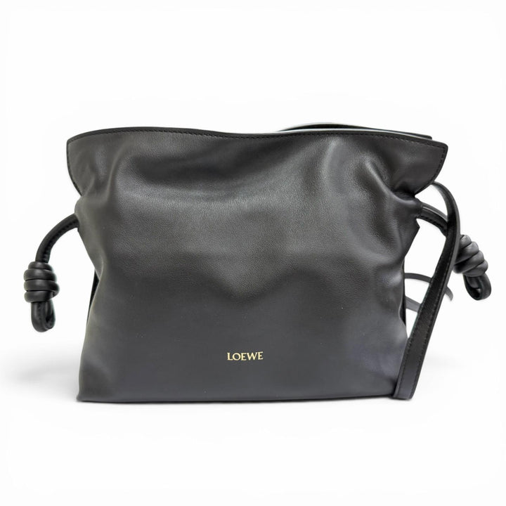Great LOEWE Shoulder Bag FLAMENCO CLUTCH MINI Napa calfskin black A411FC2X73