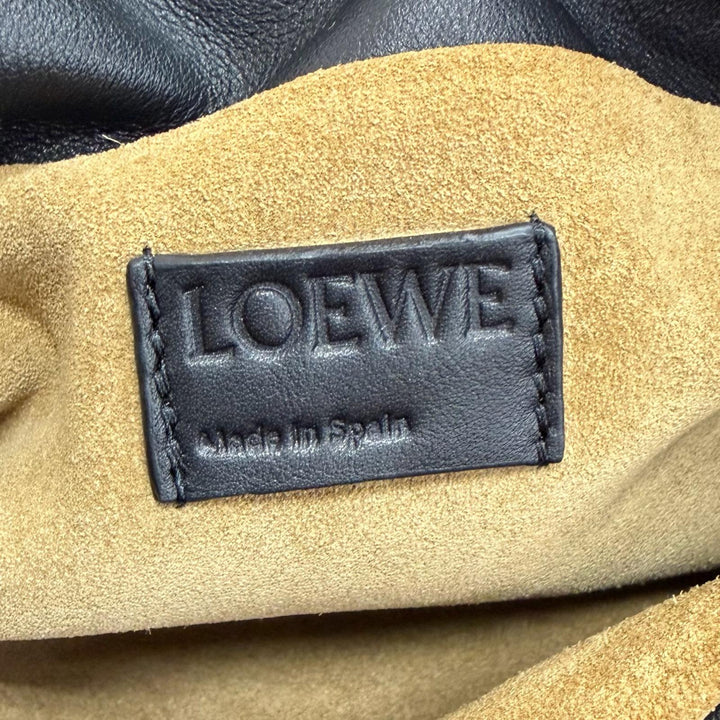 Great LOEWE Shoulder Bag FLAMENCO CLUTCH MINI Napa calfskin black A411FC2X73