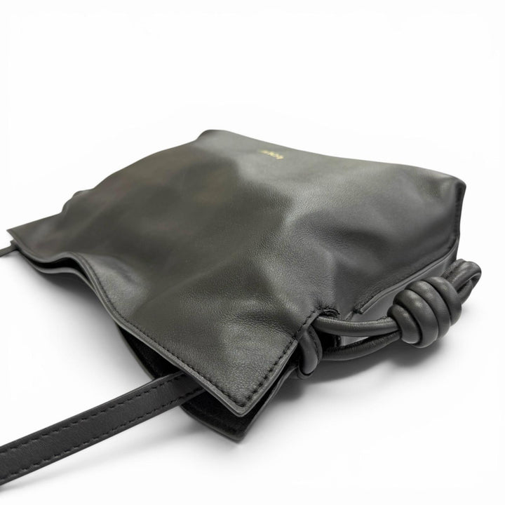Great LOEWE Shoulder Bag FLAMENCO CLUTCH MINI Napa calfskin black A411FC2X73