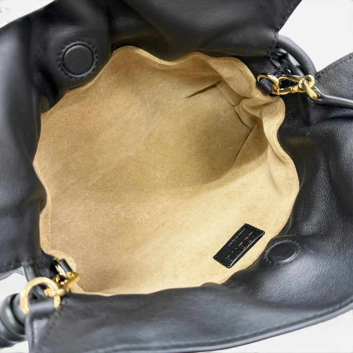 Great LOEWE Shoulder Bag FLAMENCO CLUTCH MINI Napa calfskin black A411FC2X73